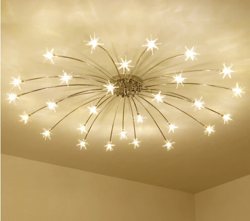 

European Style Frosted Crystal Ceiling Light For Living Room Bedroom LED Hall Hotel Luxury Rose Lamp Home Lighting