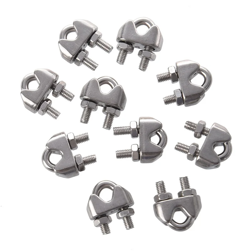 10 деталей кабеля из нержавеющей стали 4 мм серебристый | Обустройство дома