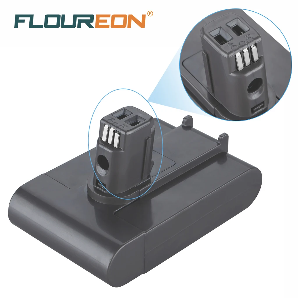Аккумулятор FLOUREON 22 2 в 3000 мАч (только для типа A) аккумуляторного пылесоса Dyson DC31 DC34