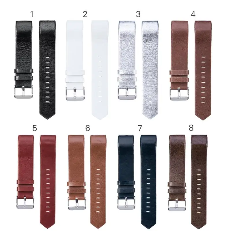 Leather Watchband Replacement for FItbit Charge 2 Smart Watch with Buckle | Электроника