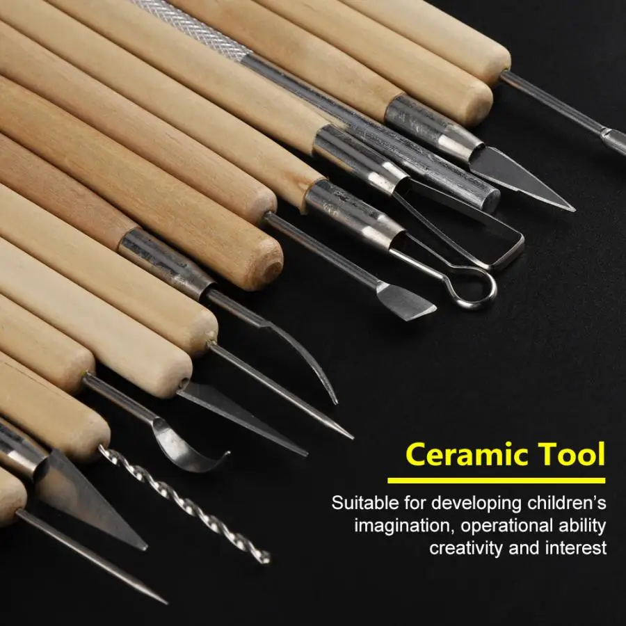 

42Pcs Ceramic Pottery Crafts Tools Set Clay Sculpting Carving Modeling Combination Tool Kit New