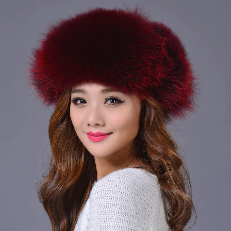 Russia Winter Fashion Fox Fur Hat For Women and children Autumn winter warm Lei Feng Cap Beanies |