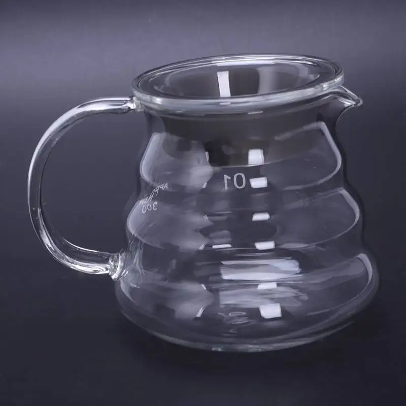 Новый V60 Pour Over Glass Range кофе сервер Carafe капельного чайник Brewer Barista Percolator прозрачный