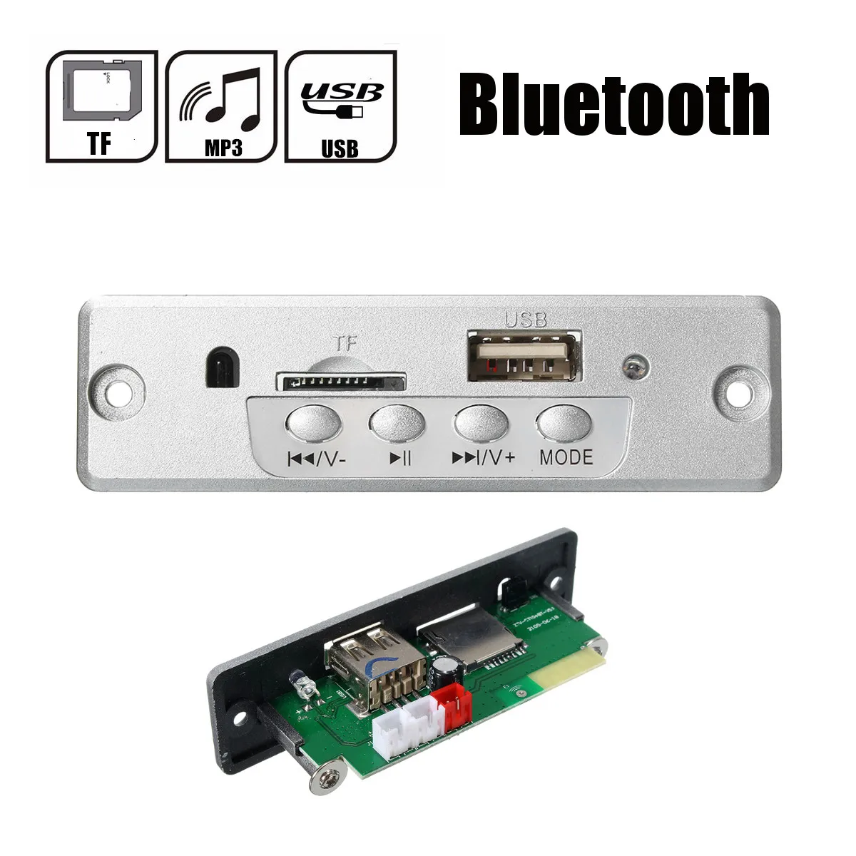 LEORY bluetooth MP3 декодер плата DAC беспроводной автомобильный аудио усилитель с USB U
