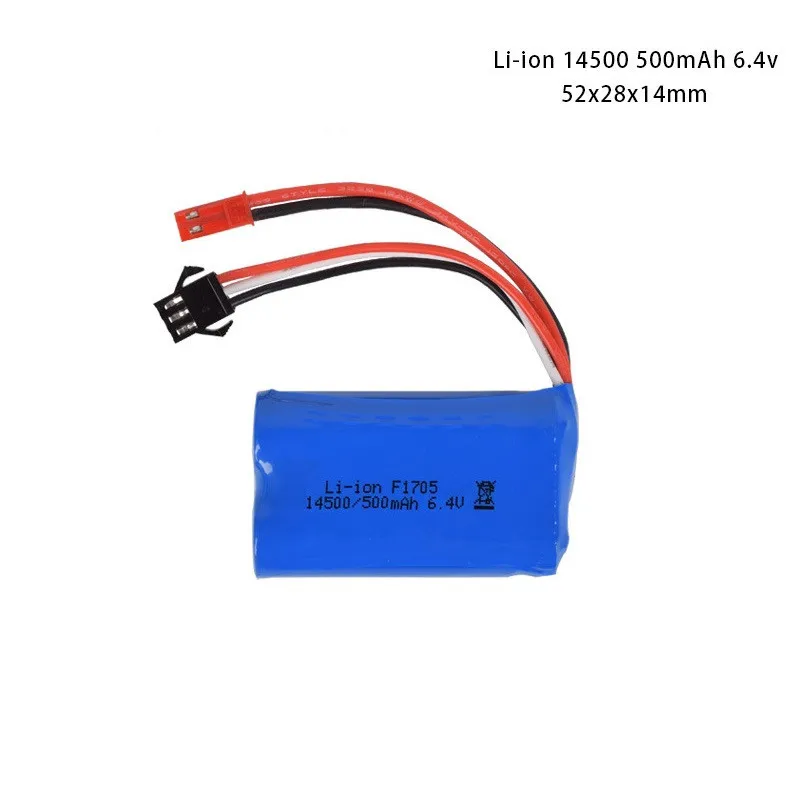 6 4 v 14500 500mah литий-ионный аккумулятор Батарея для Wltoys 18401/18402 дистанционного