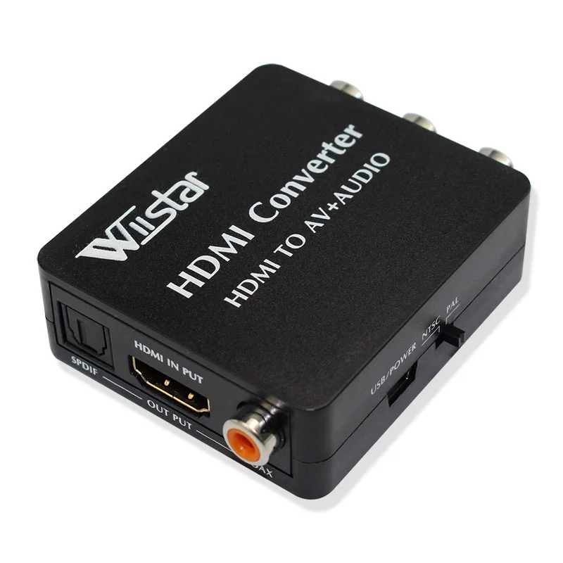 Wiistar HDMI видео аудио адаптер в AV оптический Toslink коаксиальный 3 5 мм Jack конвертер для