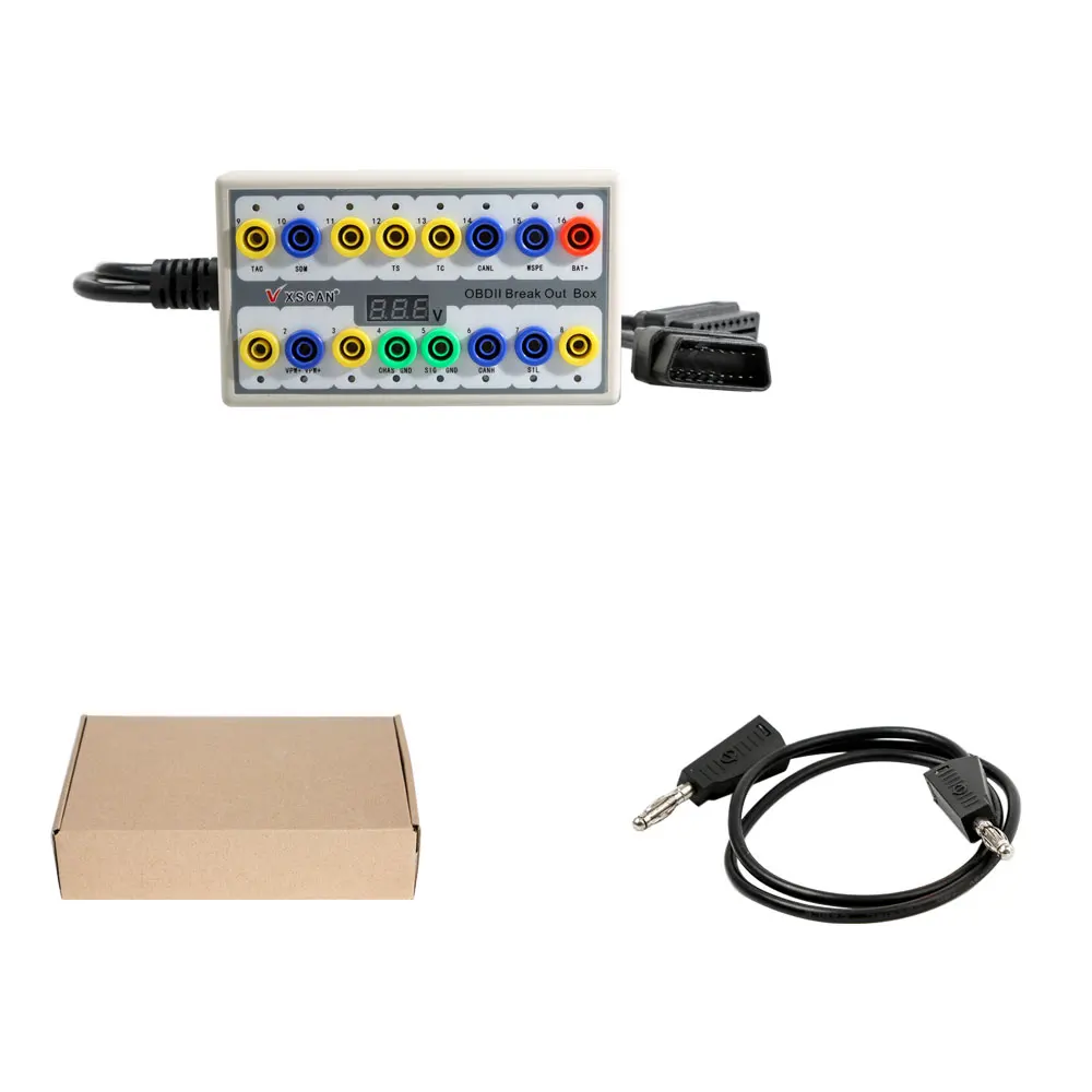 OBDII OBD2 Breakout Box Car OBD 2 Break Out Protocol Detector Auto Can Test Автомобильный разъем автомобильный