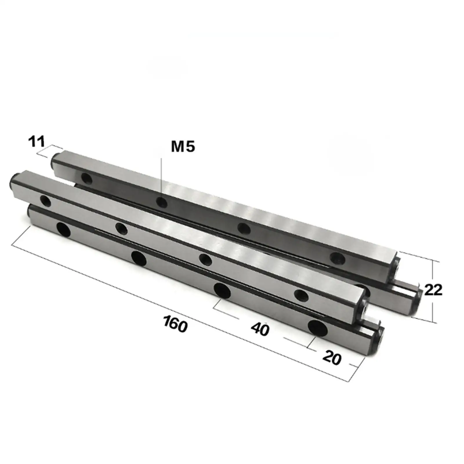 VR4160 VR4 160x15Z GCr15 направляющая с поперечным роликом 106 мм Максимальный ход