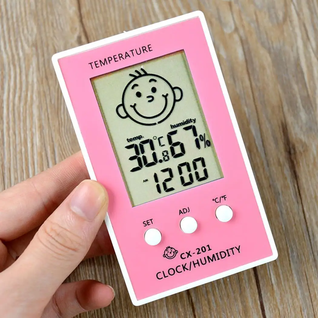 Durable Practical Portable Geometric Shape Temperature 0-50C Humidity Home Electronic Clock 5RH 0.1C/0.1F | Дом и сад