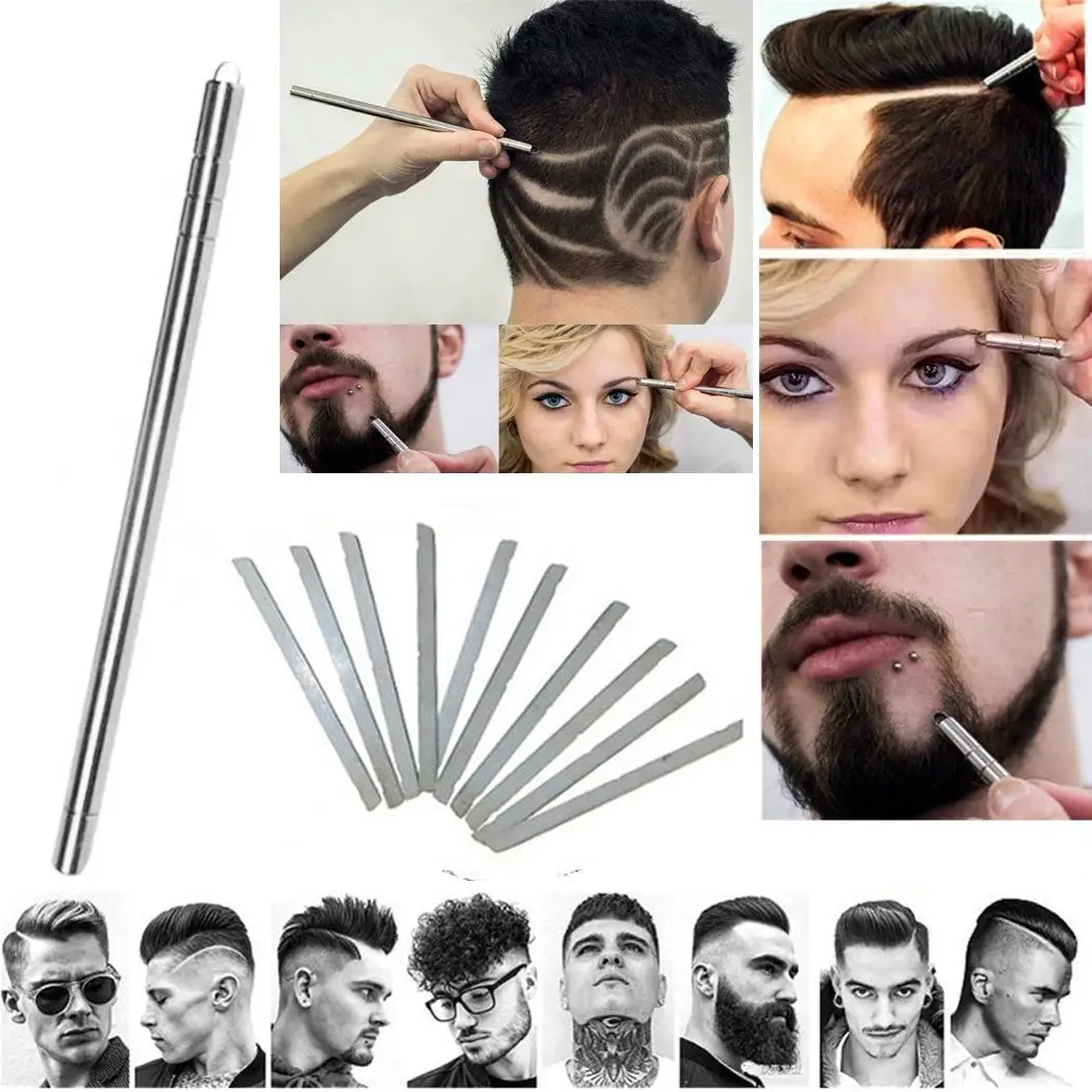 Стальные бритвенные лезвия прическа из нержавеющей бороды серебряные мужские