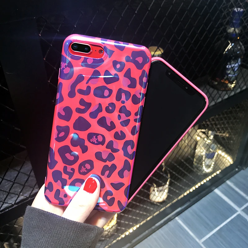 Ретро чехол для телефона с леопардовым принтом Iphone XS XR 6 7 8 Plus X модная задняя