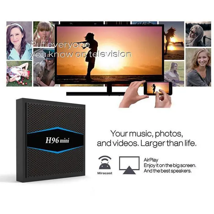 H96mini Smart tv box Android 7 1 2 4G/5G Wifi Bluetooth 4 0 S905W Четырехъядерный 4k Full HD медиаплеер Netflix H96 мини