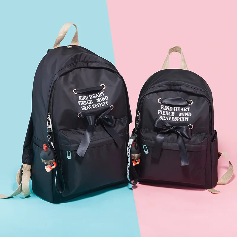 Для женщин рюкзак для студентов с бантом ленты Mochila Feminina Mujer 2019 путешествия