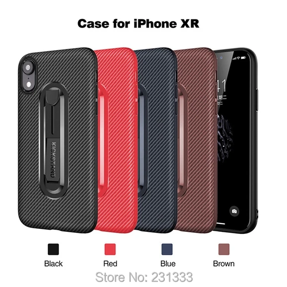 Чехол из углеродного волокна C ku с подставкой мягкого ТПУ + ПК для Iphone X XS MAX XR 8 7 PLUS 6