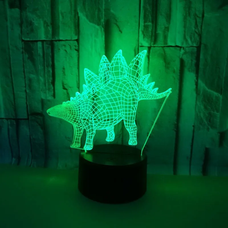 YIMIA новинка подарок USB 7 цветов Изменение динозавра светодиодный ночник 3D