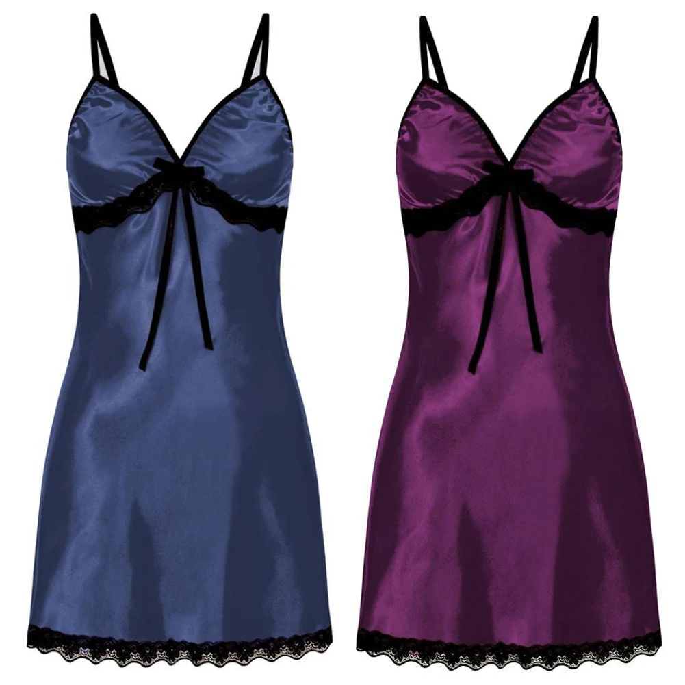 

2020 Brand New Women's Bathrobes Satin Robe Nightgown Sleepwear Night Dress