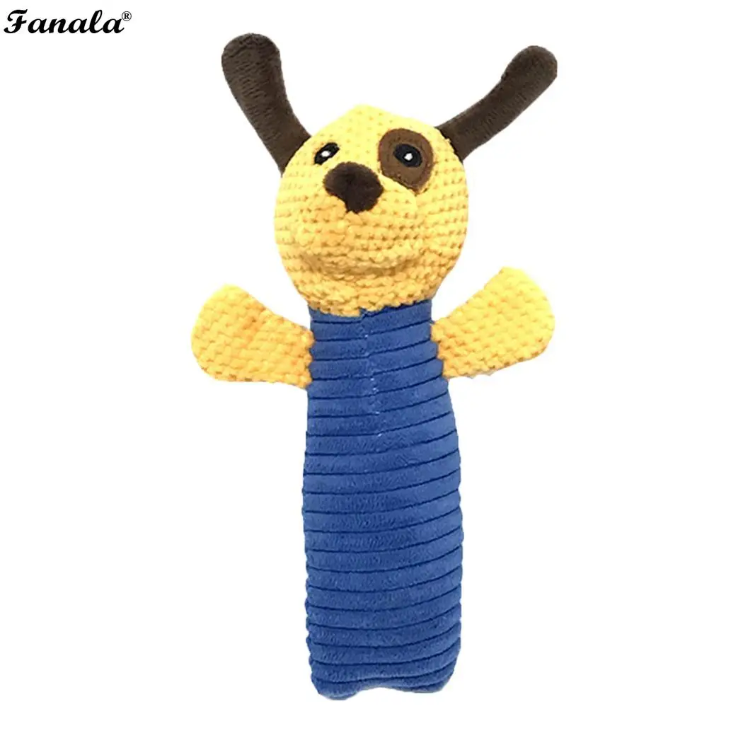 Funny Cartoon Pet Dog Chewing Toy Multicolor Animal Plush Sound Squeake Frog Shape Cow | Дом и сад