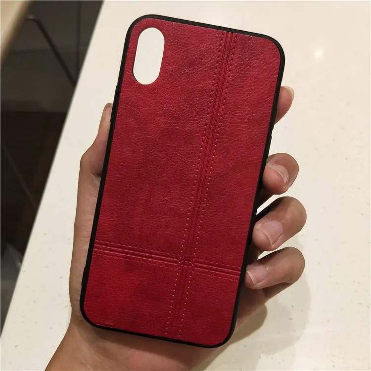 Luxury Leather Material Phone Case For iPhone X Xs Soft TPU Cover 8 6 6s 7 Plus Protective Men phone |