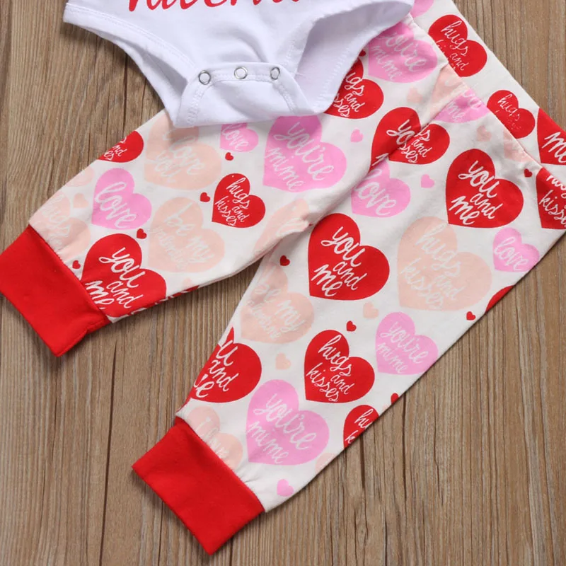 Pudcoco/Новый Модный комбинезон для новорожденных девочек с надписью Daddy is my Valentine