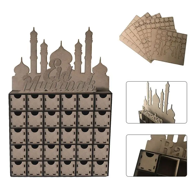 DIY выдвижные ящики кулон для Eid мусульманский ислам украшение Мубарак Подарочный