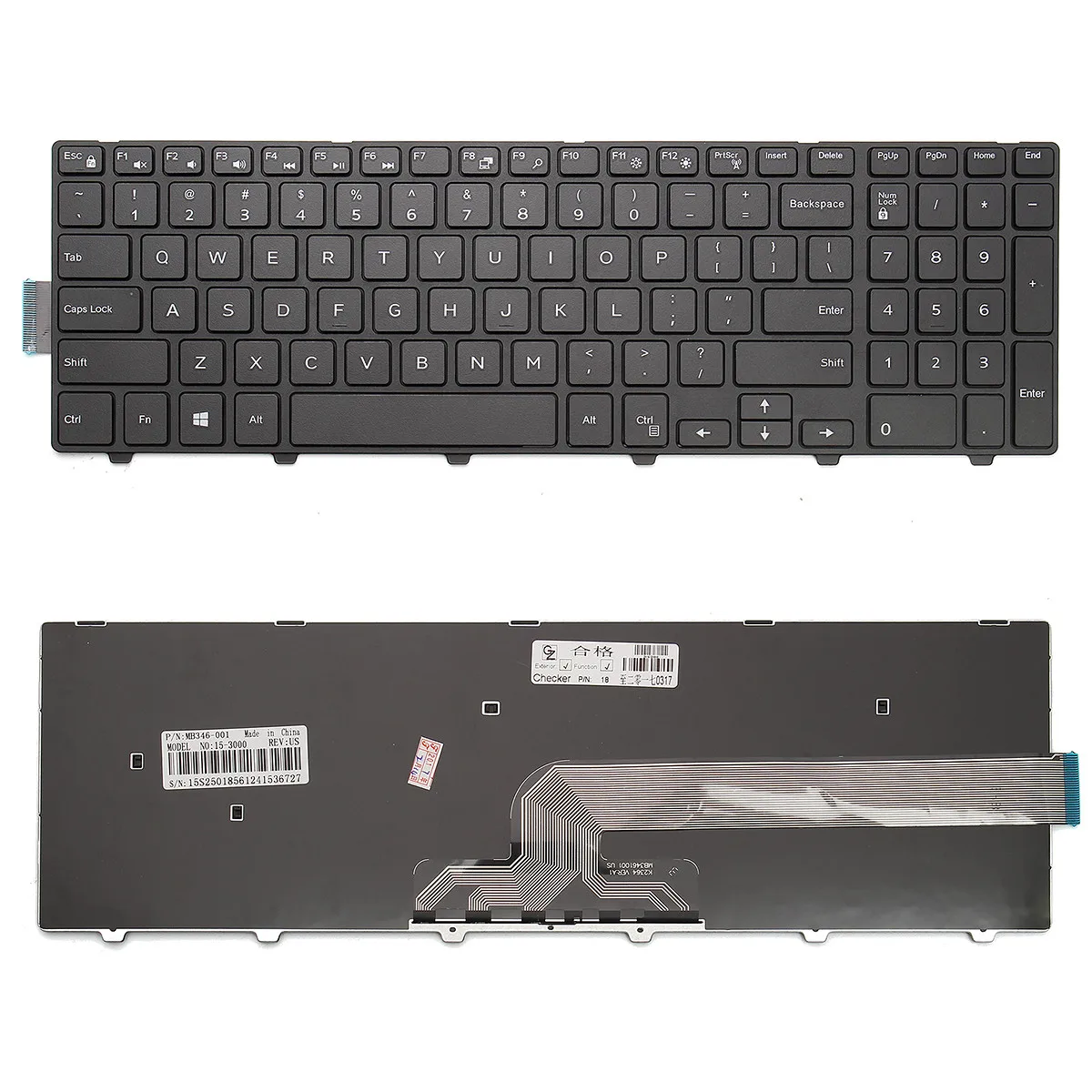 Клавиатура для Dell Inspiron 15 3000 3541 3542 3543 0JYP58 3551 3558 без подсветки|Клавиатуры| |