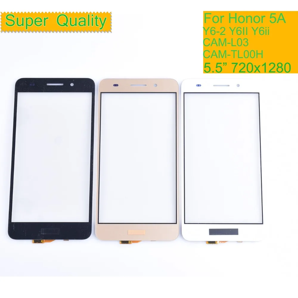 10 шт./лот для Huawei Honor 5A CAM L23 L03 L21 сенсорный экран панель сенсор дигитайзер Переднее