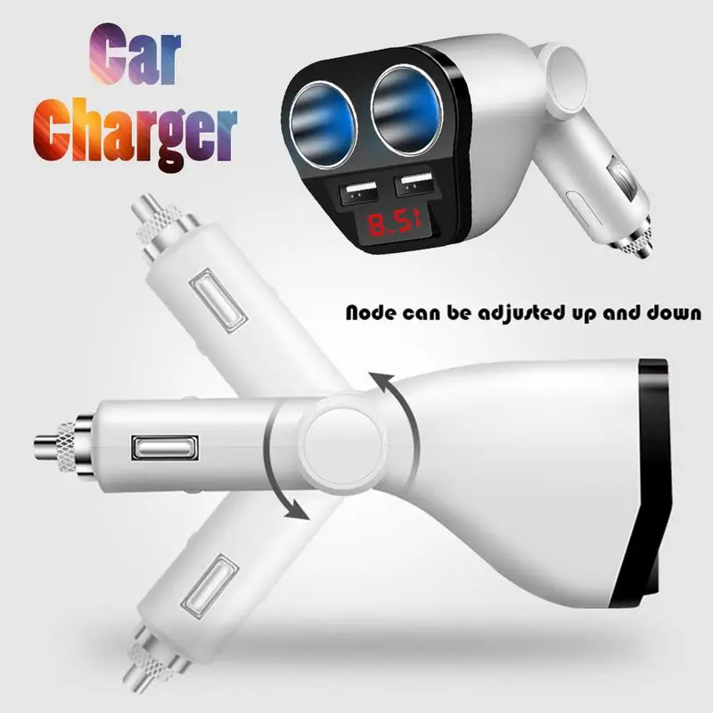 3.4A Auto Parts Car Charger Cigarette Lighter Two Dragged Double USB Multifunctional Mobile Phone One Point Socket 11.11 | Автомобили и