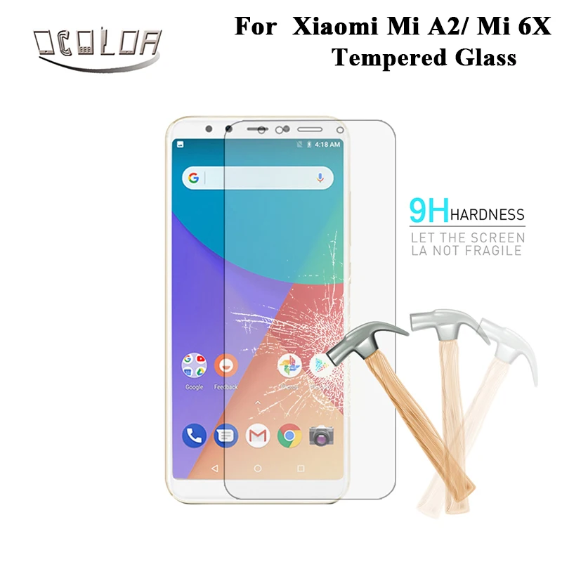 Ocolor для Xiaomi Mi A2 закаленное Стекло Экран протектор Сталь замена пленки аксессуары