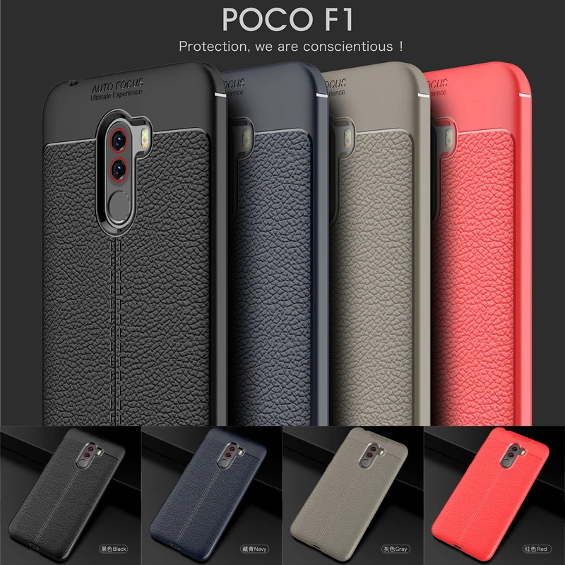 Кожаный чехол для телефона Xiaomi PocoPhone F1 A1 A2 Max 3 Mi Lite противоударный силиконовый