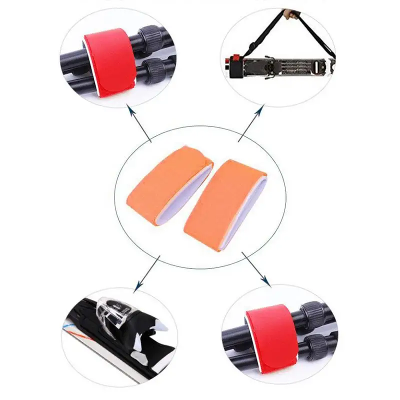 

2pcs Support Nylon Hook and Loop Strap Ski Snowboard Bag Carrier Holder Hook and Loop Snowboarding Accessory