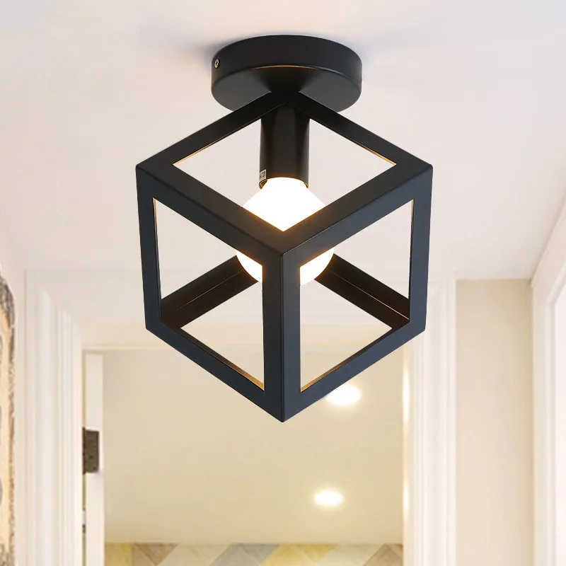 Современный простой белый черный винтажный потолочный светильник в стиле ретро