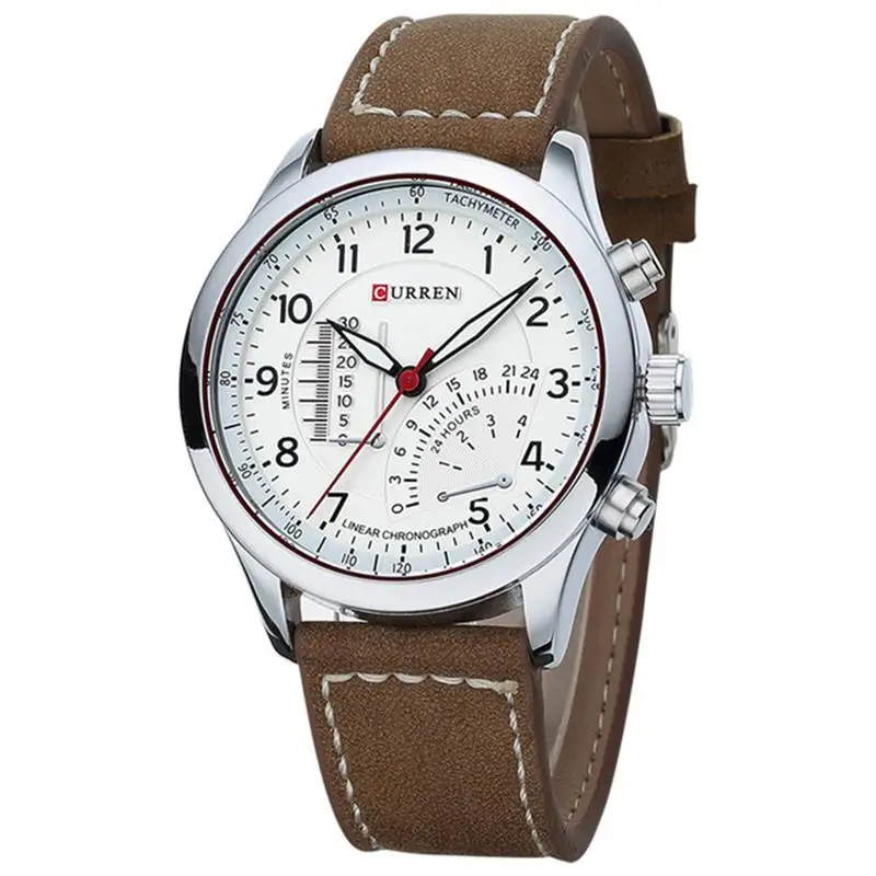 CURREN Mens watches Top brand luxury Watch men High Quality Leather Waterproof Quartz Wrist Watches For Men Relojes Hombre 2019 | Наручные