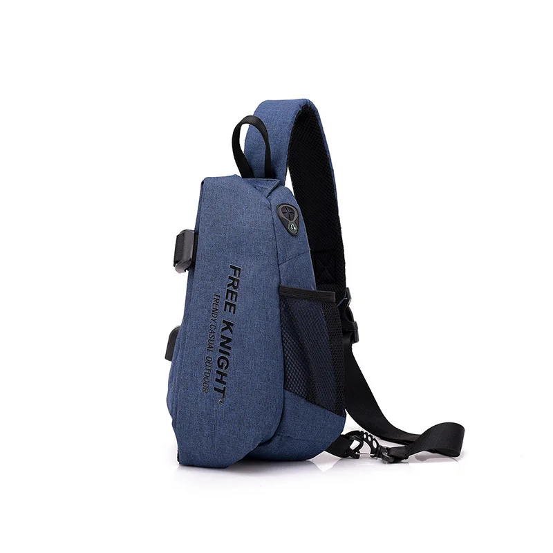 Waterproof and anti-theft backpack with USB charging port for outdoor leisure chest | Спорт и развлечения
