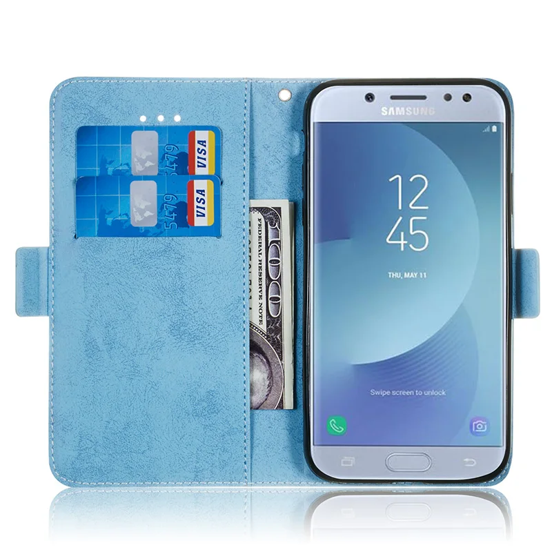 Ретро мобильный чехол для Samsung Galaxy J5 2017 роскошный флип кошелек PU кожаный Pro J530F Fundas