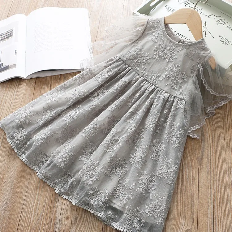 baby girl lace dress ruffles wedding solid summer kids dresses party boutiques children clothing YB | Детская одежда и обувь