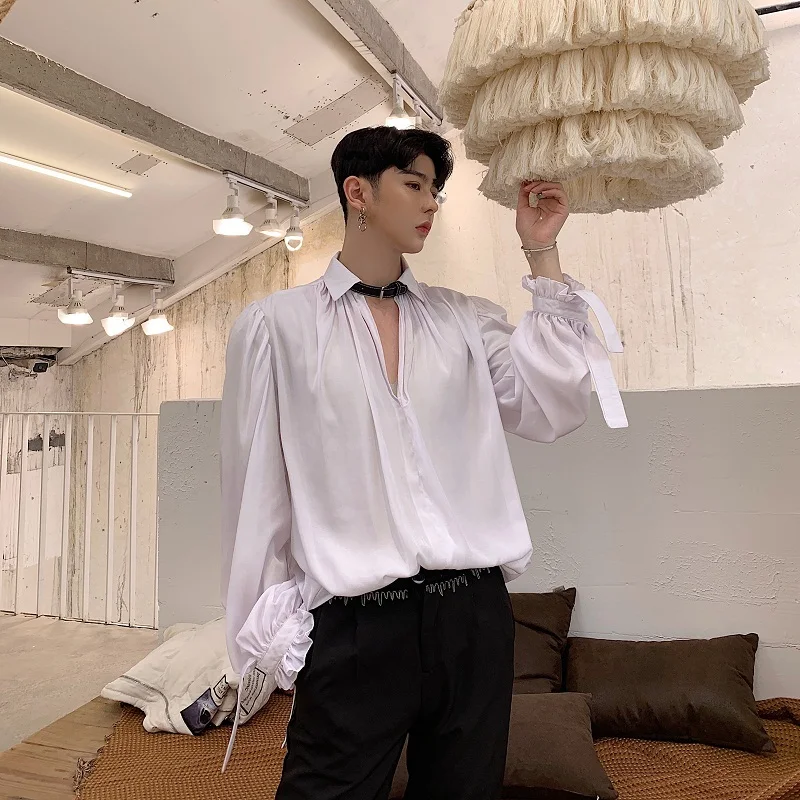 2019 Spring Autumn New Men Retro Fashion Casual Long Sleeve Shirt Male Camisa Masculina Loose Dress Shirts Streetwear Clothing | Мужская