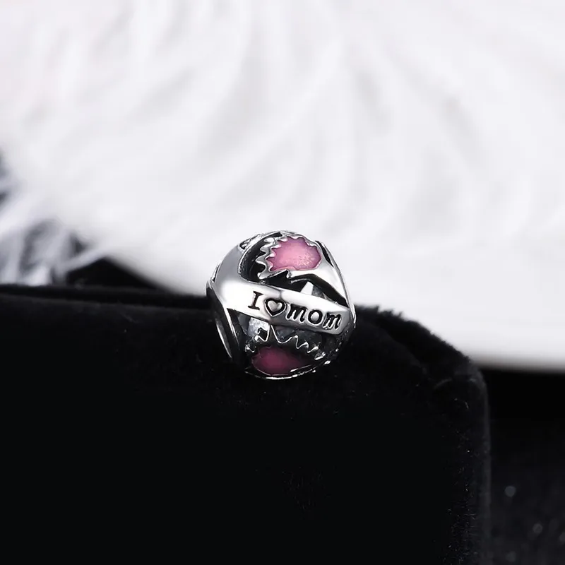 Devolove 925 стерлингового серебра I Love Mom Spacer Подвески Бусины Подходят оригинальный