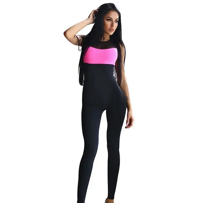 Женский с круглым вырезом без рукавов Лоскутная Йога одна высокая талия кусок