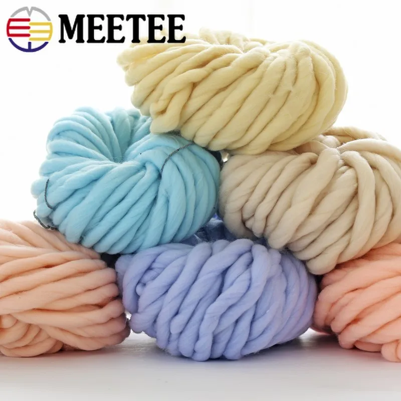 Meetee 1 рулон супер толщина пряжа шерсть для ручного вязания ровинг одеяло шляпа