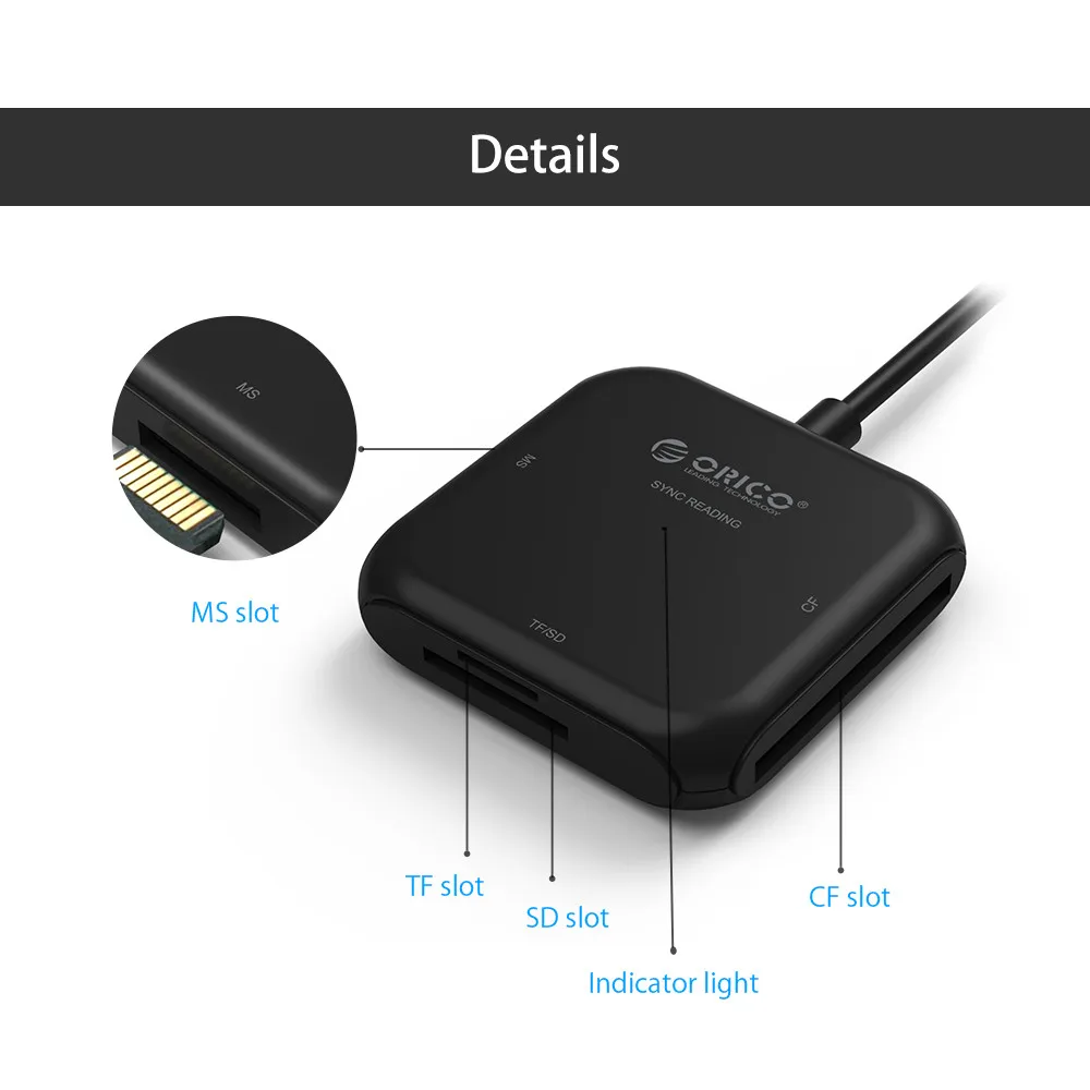 OPQ Orico 4 в 1 Usb 3 0 считыватель смарт карт флэш мульти памяти для Tf/Sd/MS/Cf карты чтения и
