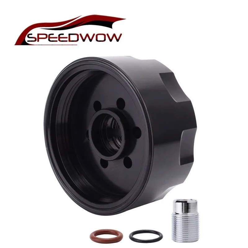 

SPEEDWOW Black Aluminum Alloy Fuel Filter Adapter For 01-16 DURAMAX LB7/LLY/LBZ/LMM/LML Chevy GMC Diesel Car Parts