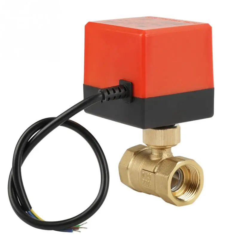 Горячая G3/4 дюйма DN20 переменного тока 12V Латунь 2 Way моторизованный шаровой клапан