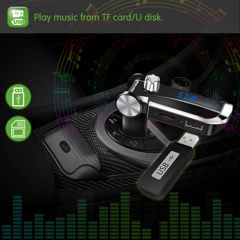 Powstro Автомобильный MP3 музыкальный аудио плеер с fm передатчиком Bluetooth USB DC 12 24V