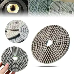 Диск шлифовальный алмазный для мрамора, бетона, гранита, стекла, зернистость 50-6000, 5 дюймов, 1 шт.