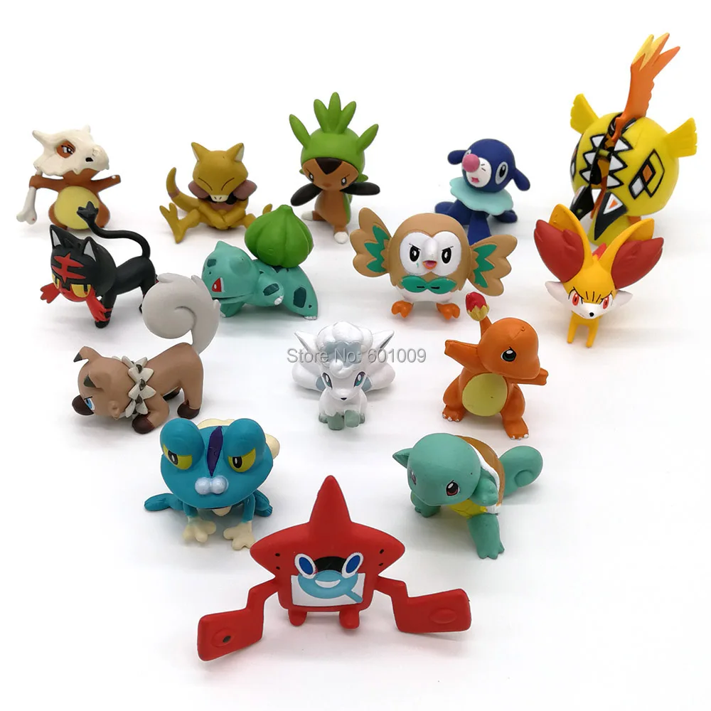 10 шт/партия бар алола Vulpix Chespin Cubone Aipom мяут Fennekin Froakie Литтен Marshadow в течении 3 7 см ПВХ