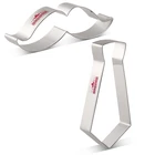 KENIAO, модель на День отца, для вечерние ринки-2 штуки-галстук и усы, печенье, конфетница, нержавеющая сталь