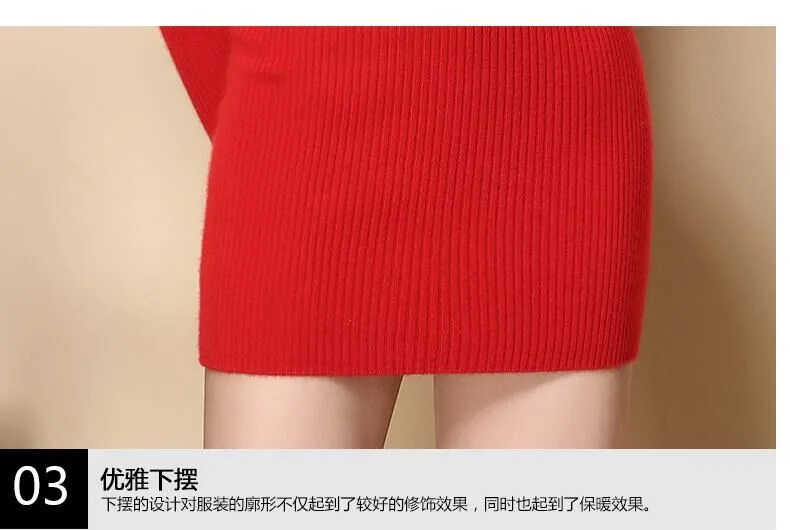 Фото 2019 New Fashion Women's Cashmere Wool Dress Turtleneck Long Sleeve Medium-Long Design Basic Knitted Thermal Sweater Женская 2019 New Fashion Women's Cashmere Wool Dress Turtleneck Long Sleeve Medium-Long Design Basic Knitted Thermal Sweater Женская