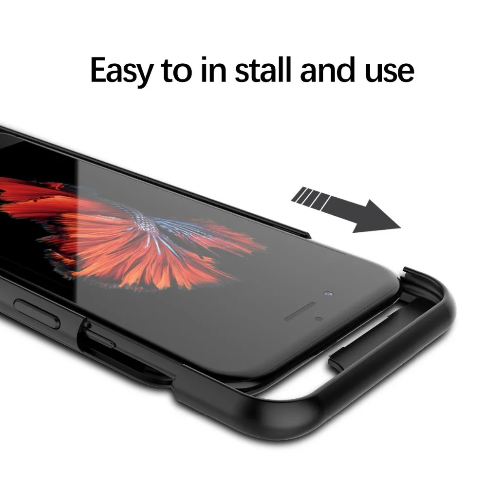 Чехол-зарядка Leioua для Iphone 5 7 8 X Xs Max Xr 4000 мАч чехол с внешним аккумулятором 6 |