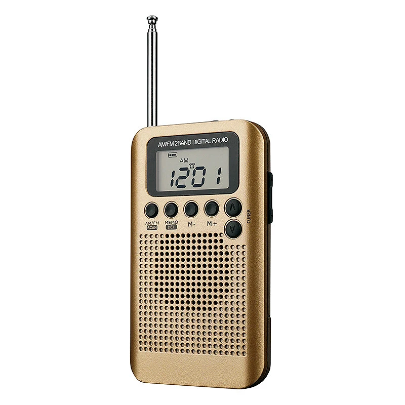 Мини Lcd цифровой FM/AM радио динамик с будильником и функцией отображения времени 3 5