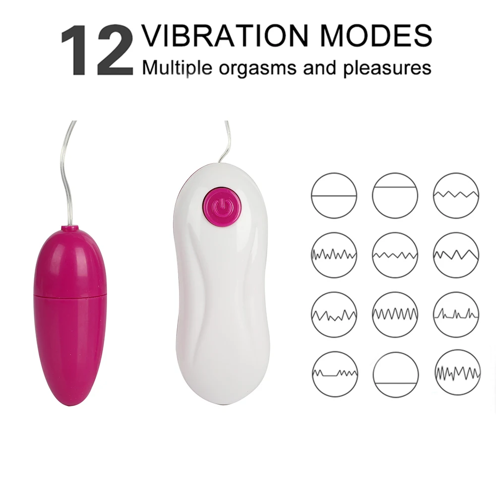 12 Frequency Vibrating Egg Sexual Flirting Tool Masturbating Toys for Woman...